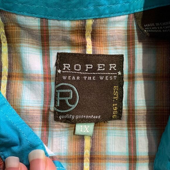 Roper wear the west cowgirl long sleeve shirt. Western ranch top coastal - Picture 5 of 10